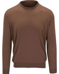 Kiton Fein gestrickter Pullover Braun