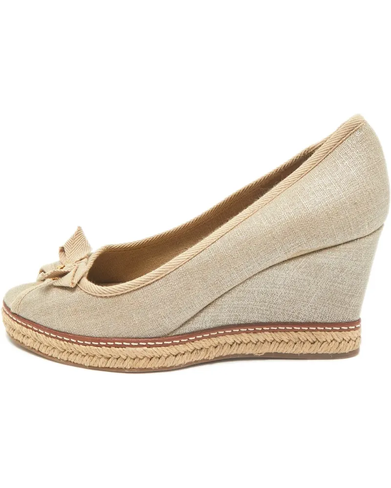 Tory Burch bow platform espadrilles - Nude Nude