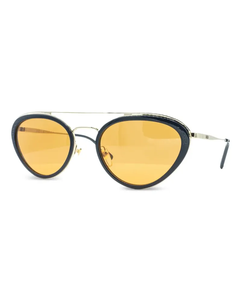 MCM Sonnenbrille mit ovalem Gestell - Blau Blau