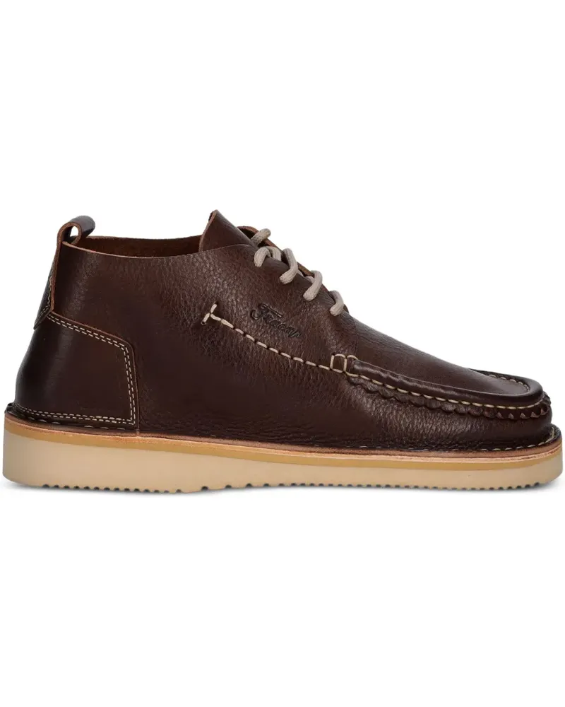 Fracap Mokassin-Stiefel mit Schnürung - Braun Braun