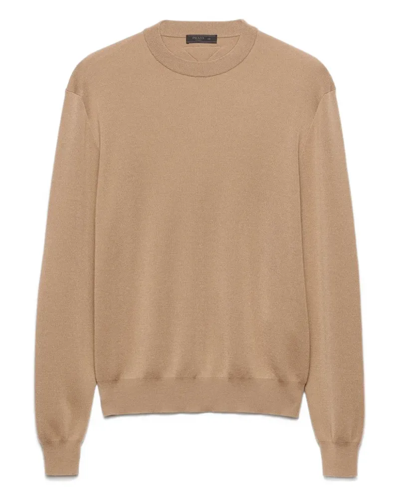 Prada Kaschmirpullover mit Triangel-Logo - Braun Braun