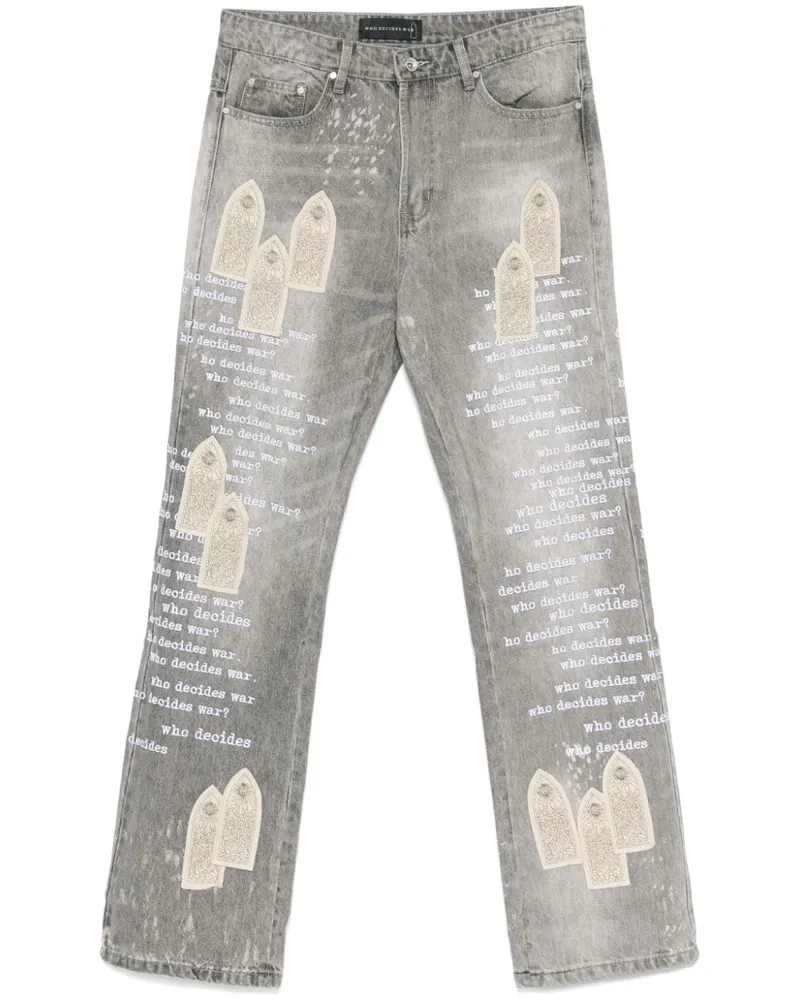 WHO DECIDES WAR Scripture Jeans - Grau Grau