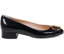 Pumps mit Stegverzierung - Schwarz