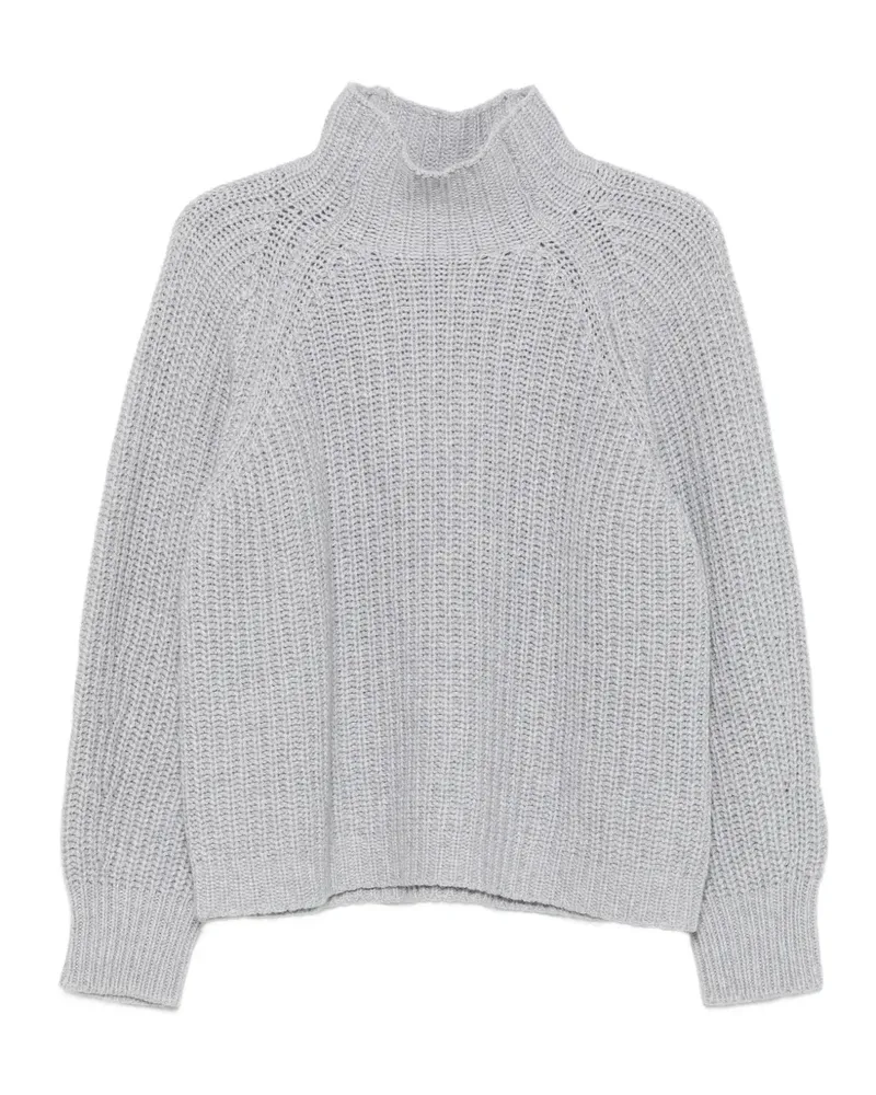 Liviana Conti Gerippter Pullover - Grau Grau