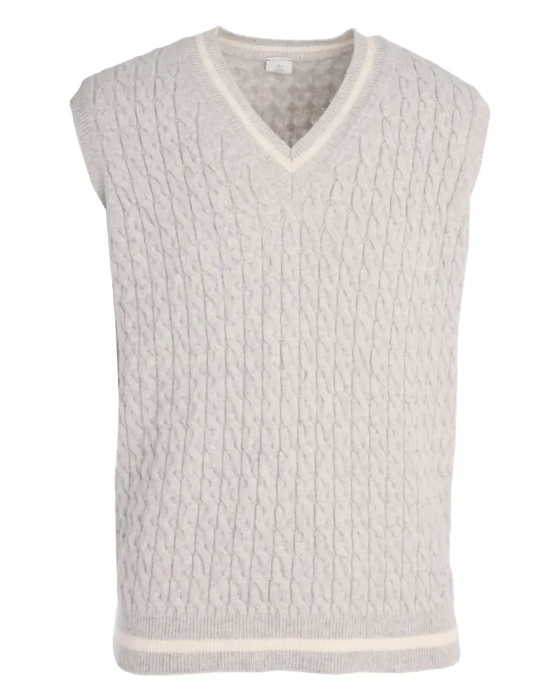 Eleventy Pullover mit Zopfmuster - Grau Grau