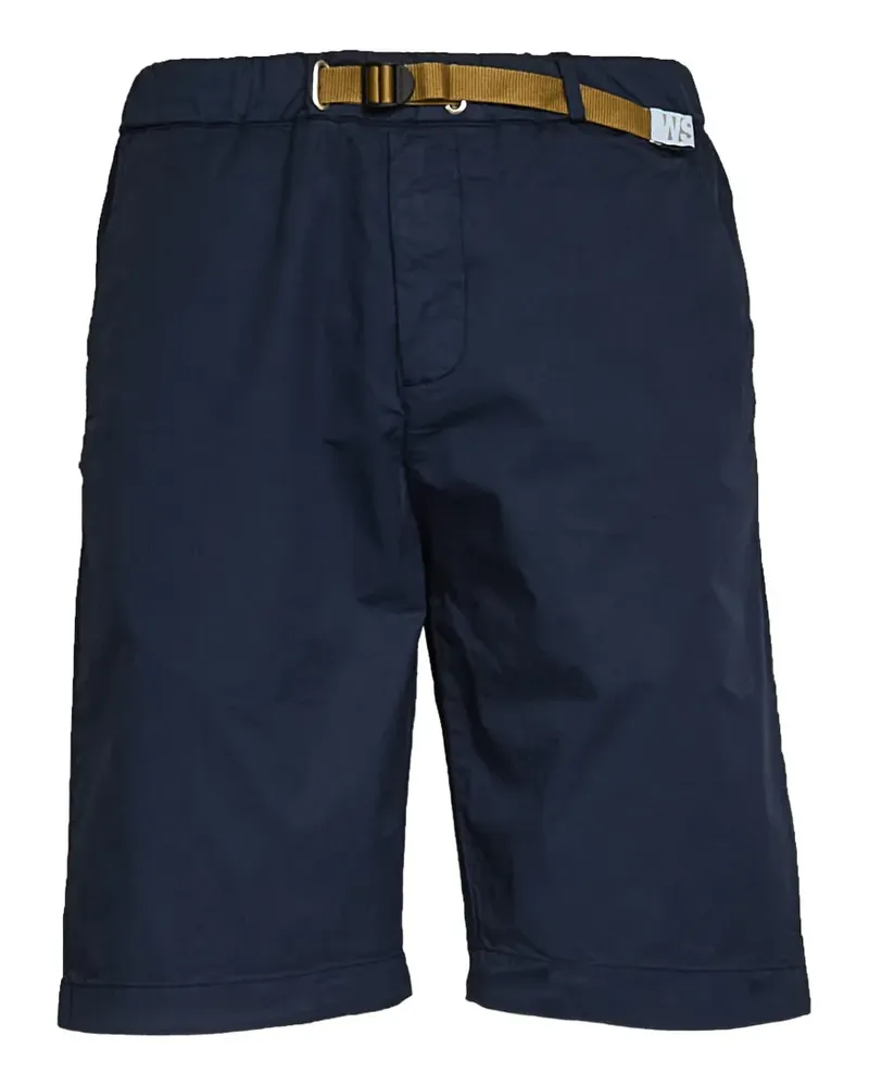 PLAN C drawstring belted cotton bermuda shorts - Blau Blau