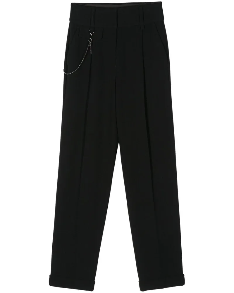 Emporio Armani Bundfaltenhose mit geradem Bein - Schwarz Schwarz