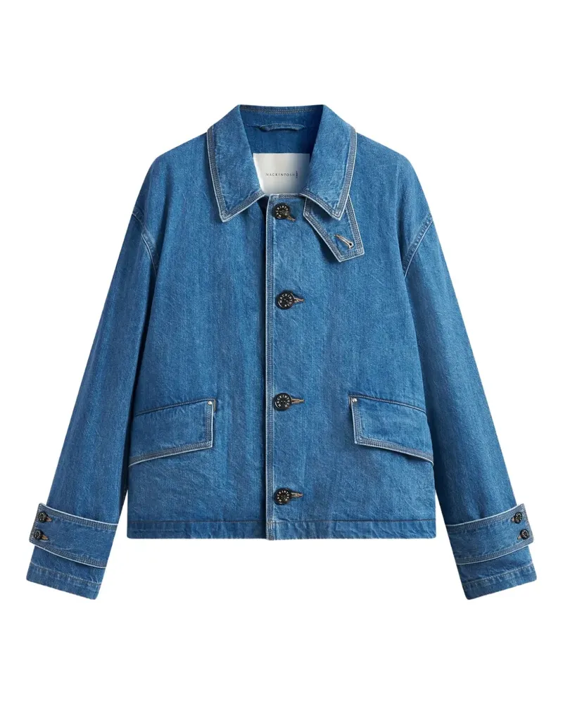 MACKINTOSH Humbie Jeansjacke mit Knopfleiste - Blau Blau