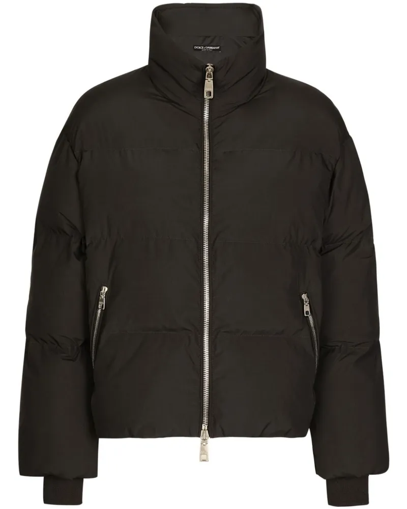 Dolce & Gabbana Gefütterte Jacke mit Reißverschluss - Schwarz Schwarz