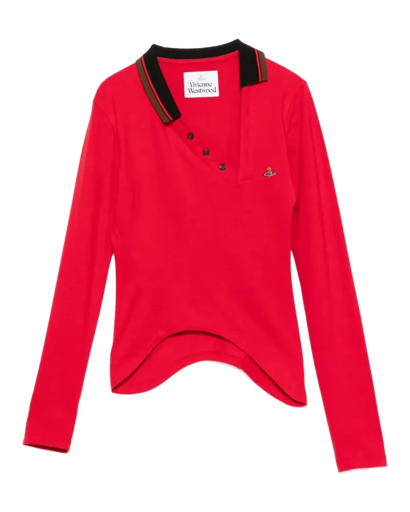 Vivienne Westwood Glory Poloshirt mit asymmetrischem Ausschnitt - Rot Rot