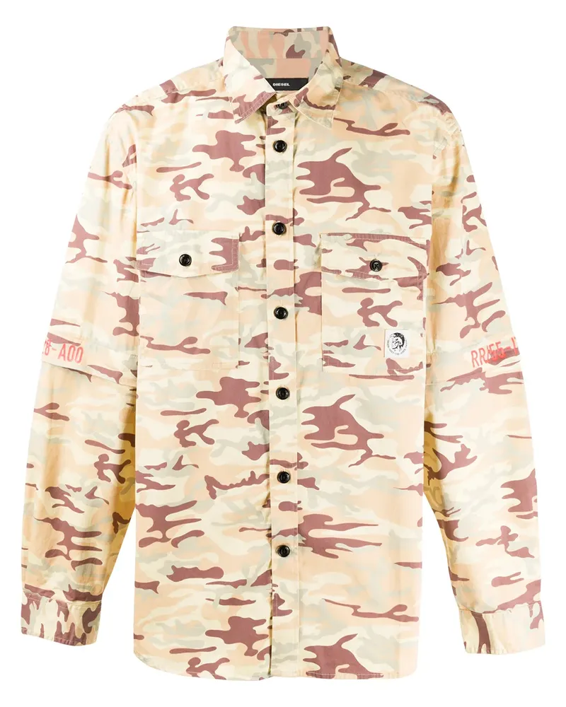 Diesel Hemd mit Camouflage-Print - Nude Nude
