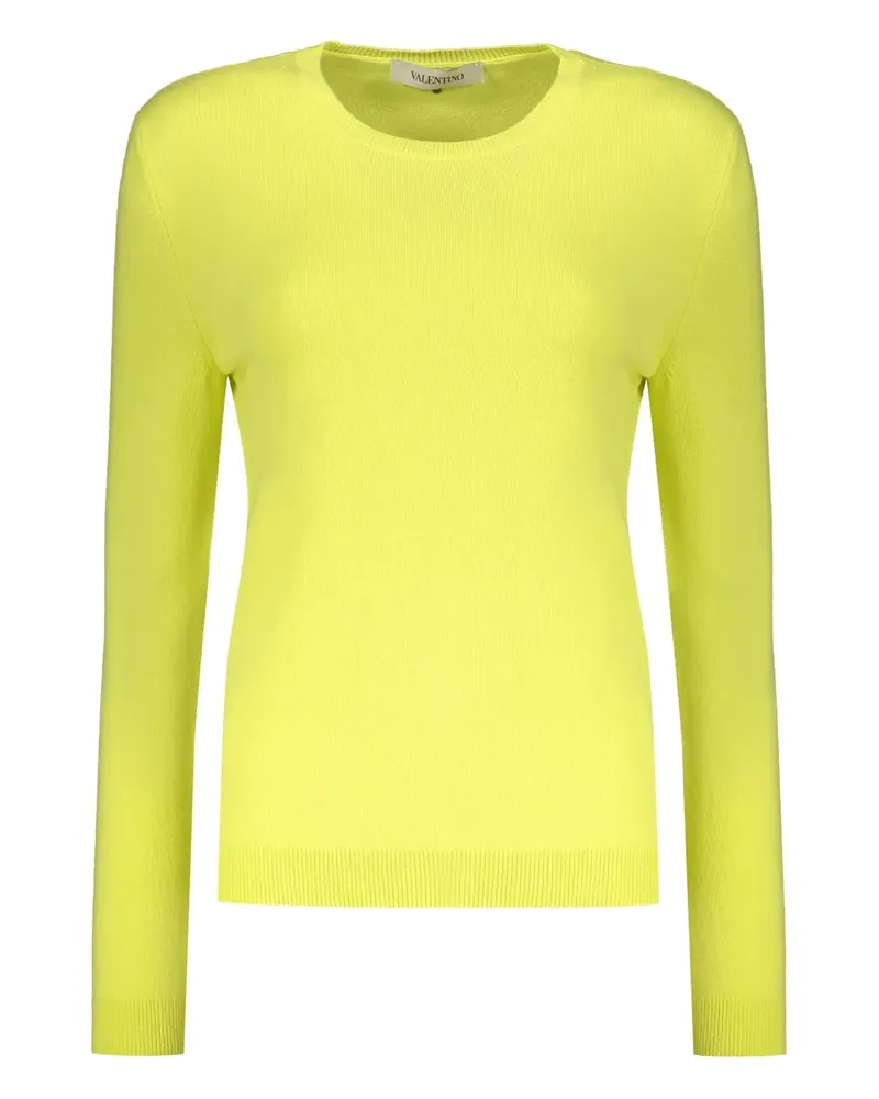 Valentino Garavani long-sleeve crew-neck sweater - Gelb Gelb