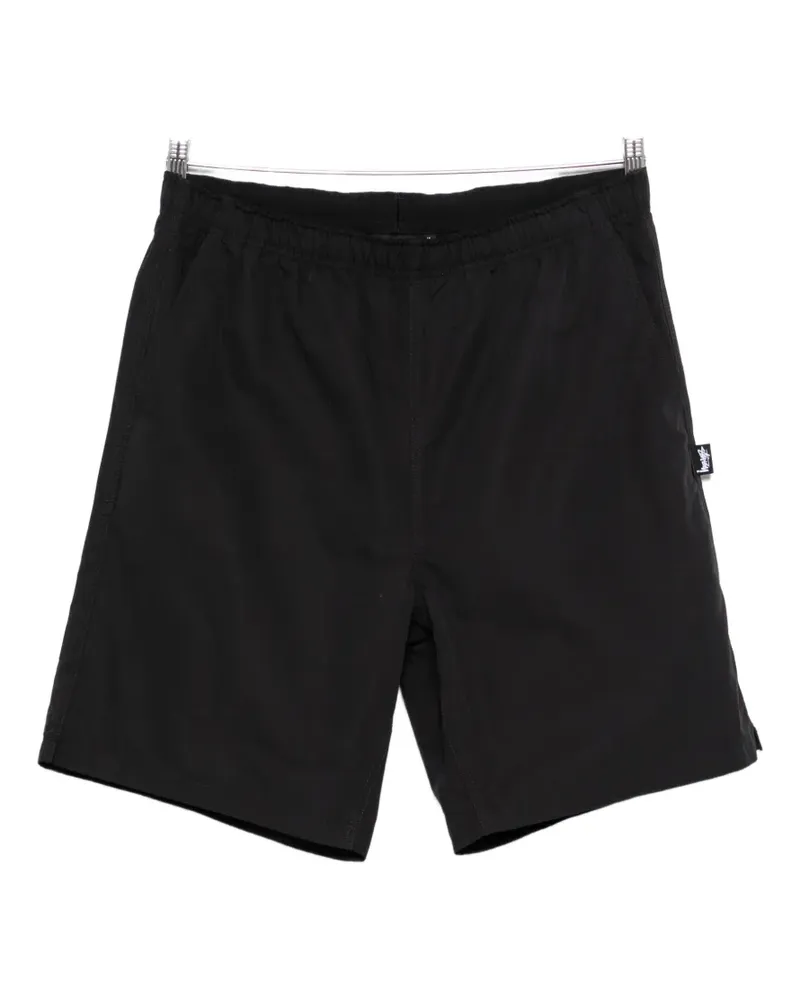 Stüssy logo-tag elasticated track shorts - Schwarz Schwarz