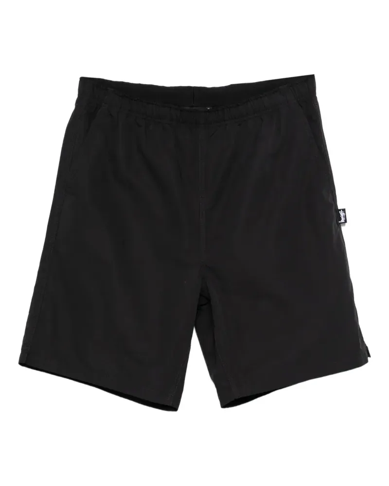 Stüssy logo-tag elasticated track shorts - Schwarz Schwarz