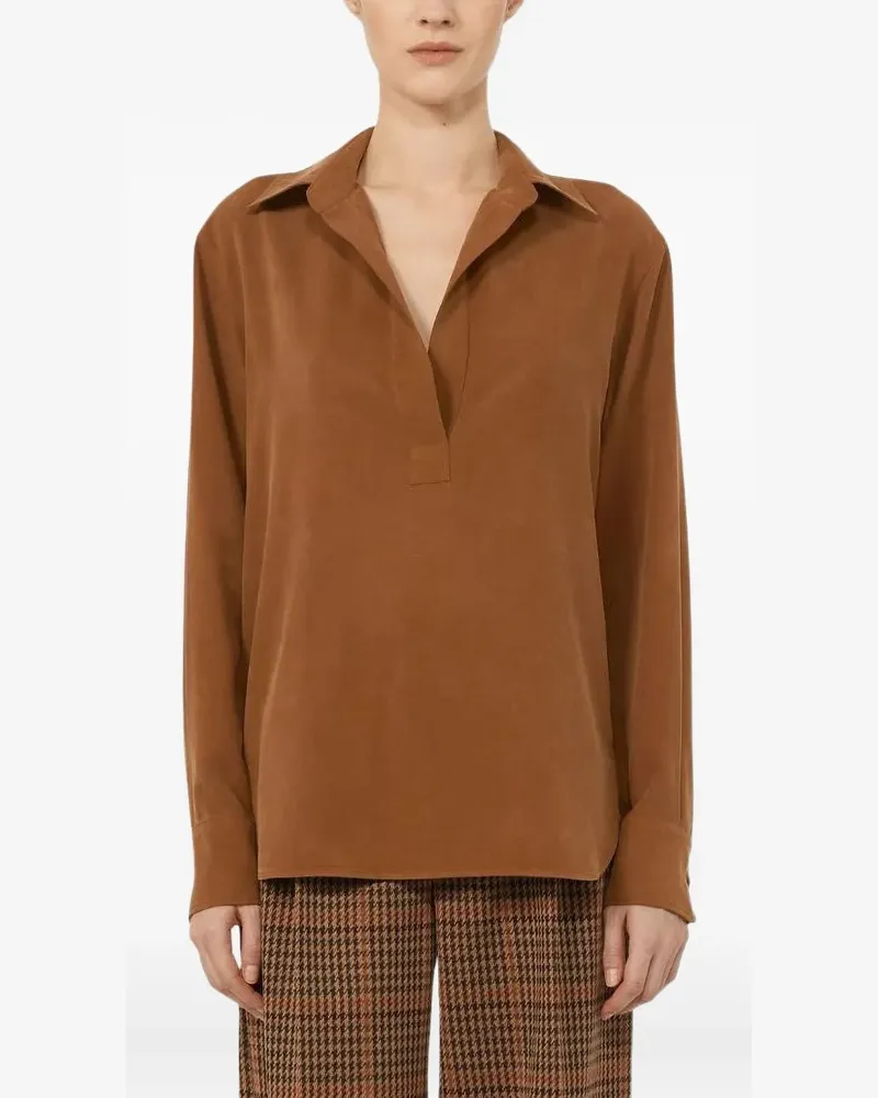 Max Mara Mirko silk blouse - Braun Braun