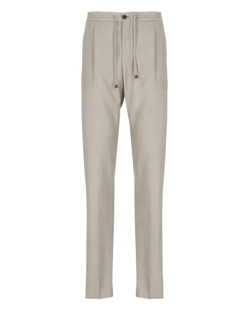 Incotex drawstring-waist trousers - Nude Nude