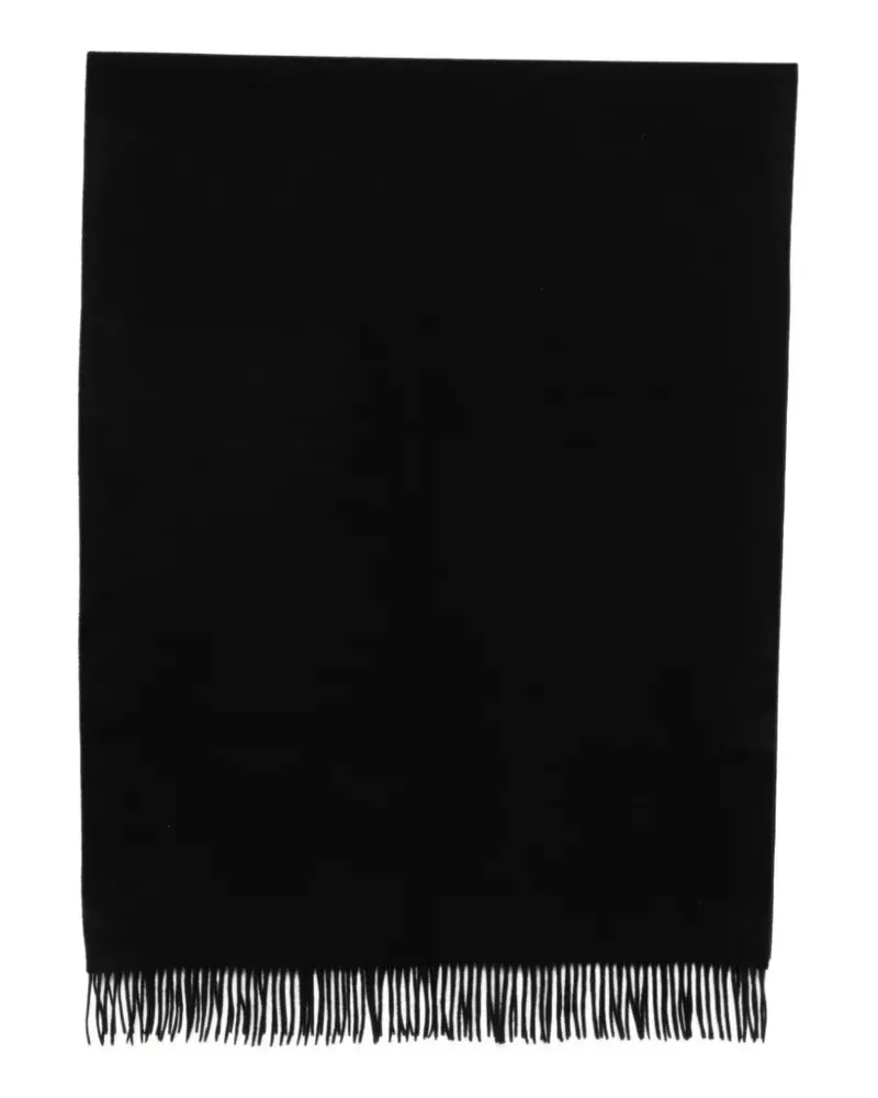 Max Mara Stola aus Kaschmir mit Logo - Schwarz Schwarz