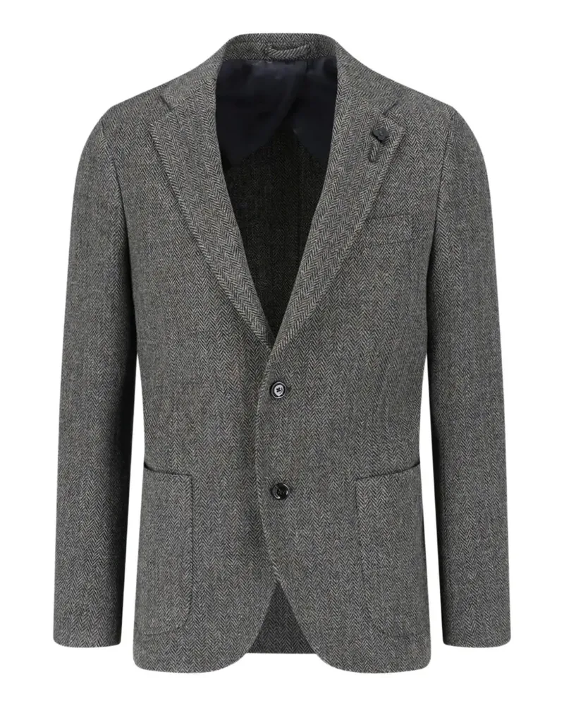 LARDINI x Sugar Jacke mit Fischgrätenmuster - Grau Grau