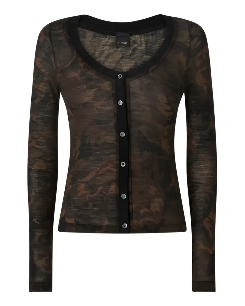 Pinko Cardigan mit Print - Braun Braun