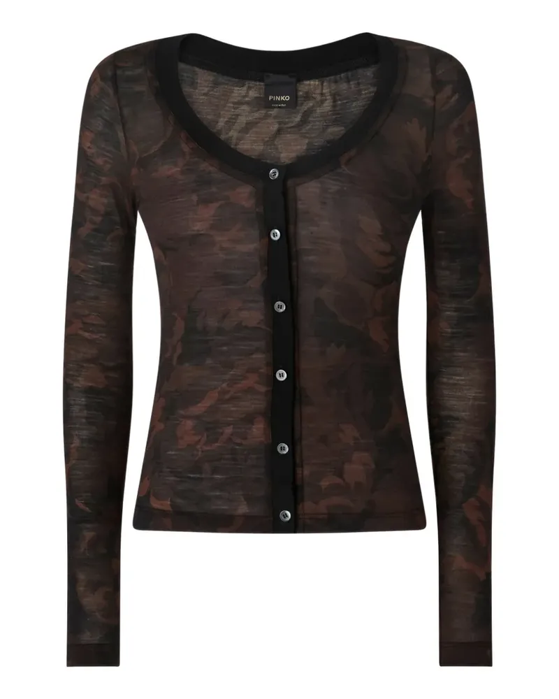 Pinko Cardigan mit Print - Braun Braun
