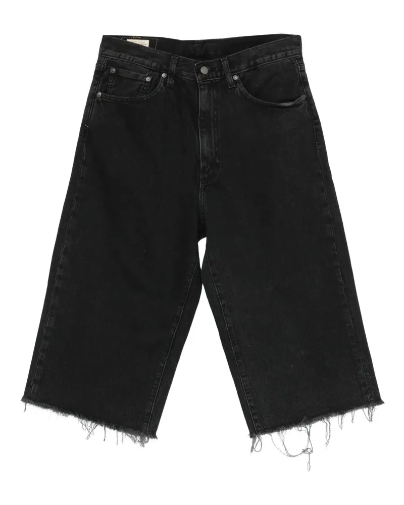 Levi's Ausgefranste 478™ Baggy Capri Jeans-Shorts - Schwarz Schwarz