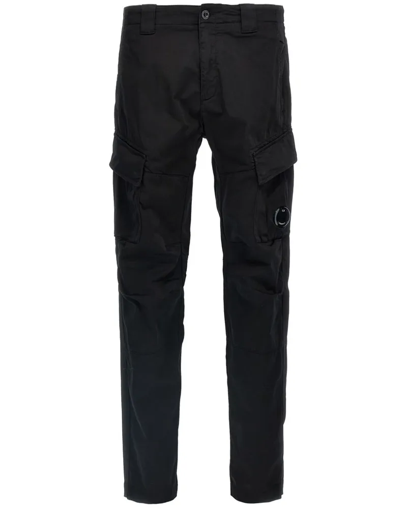 C.P. Company Cargohose mit Logo-Patch - Schwarz Schwarz