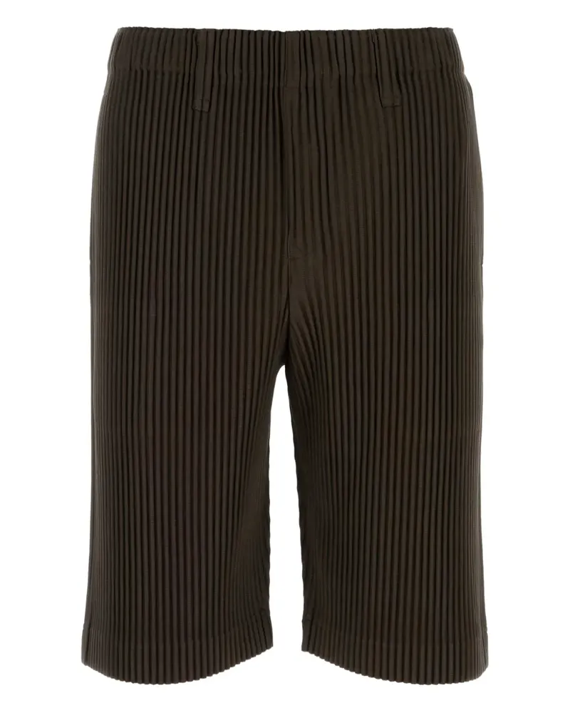 Issey Miyake Plissierte Bermudas - Schwarz Schwarz