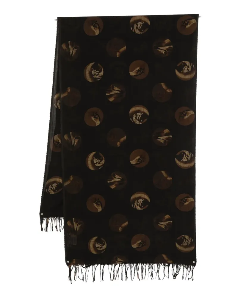 Uma Wang distressed-detail scarf - Schwarz Schwarz