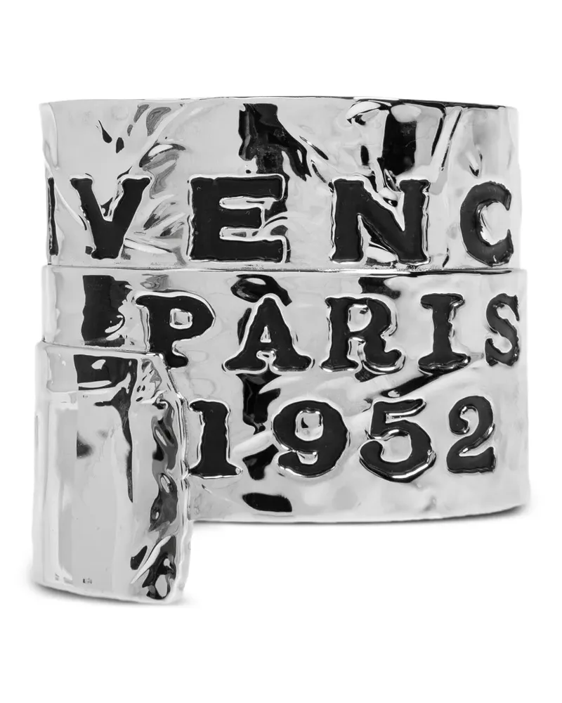 Givenchy Tape Armspange mit Gravur - Silber Silber