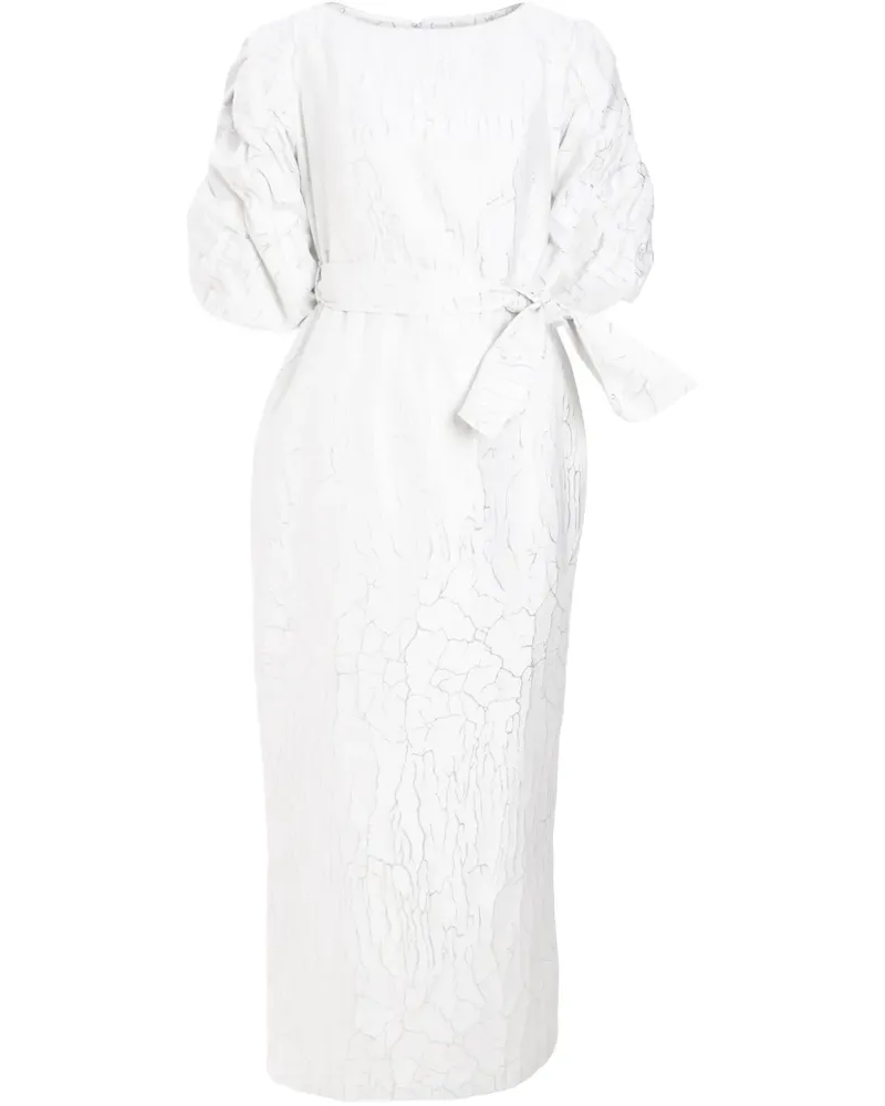 Baruni Sedum Midikleid - Weiß Weiß