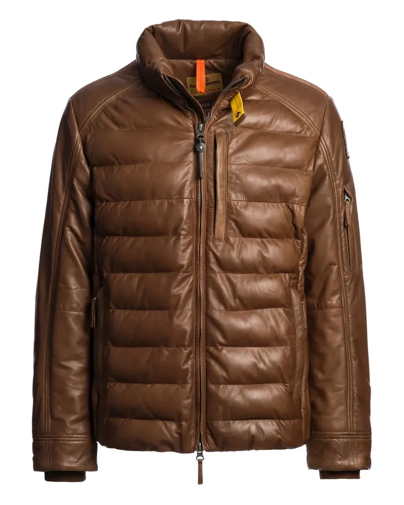 Parajumpers Gesteppte Ernie Lederjacke - Braun Braun