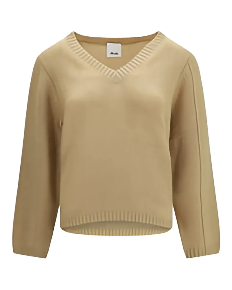 ALLUDE V-neck cashmere sweater - Nude Nude