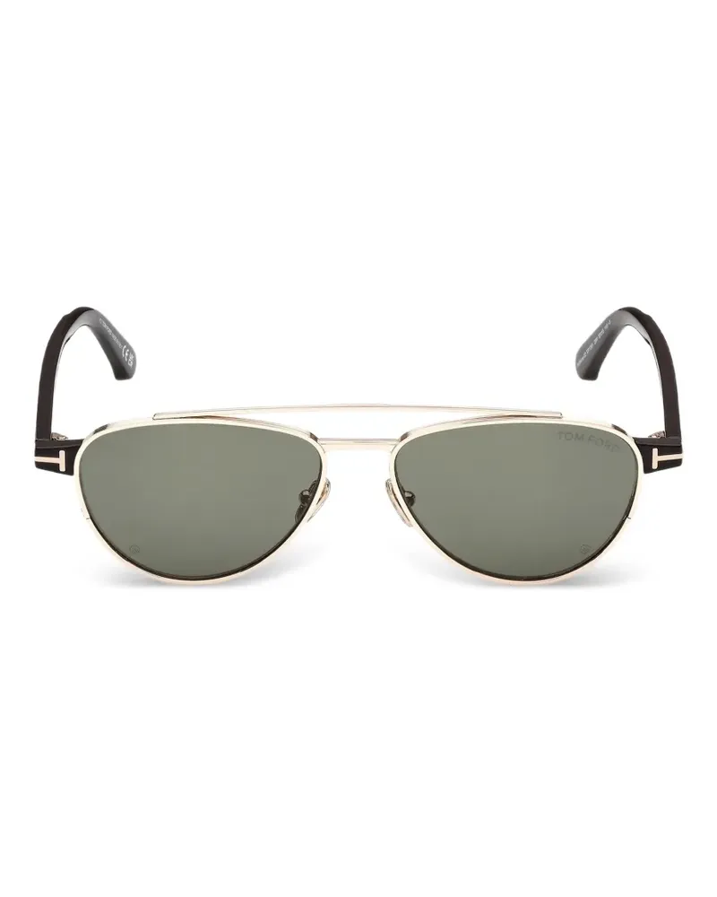 Tom Ford T-motif pilot-frame sunglasses - Schwarz Schwarz
