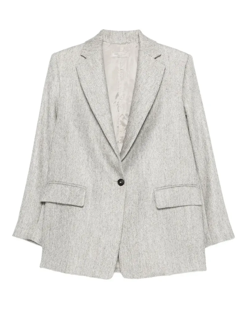 Antonelli Firenze Flambé pocket single-button blazer - Grau Grau