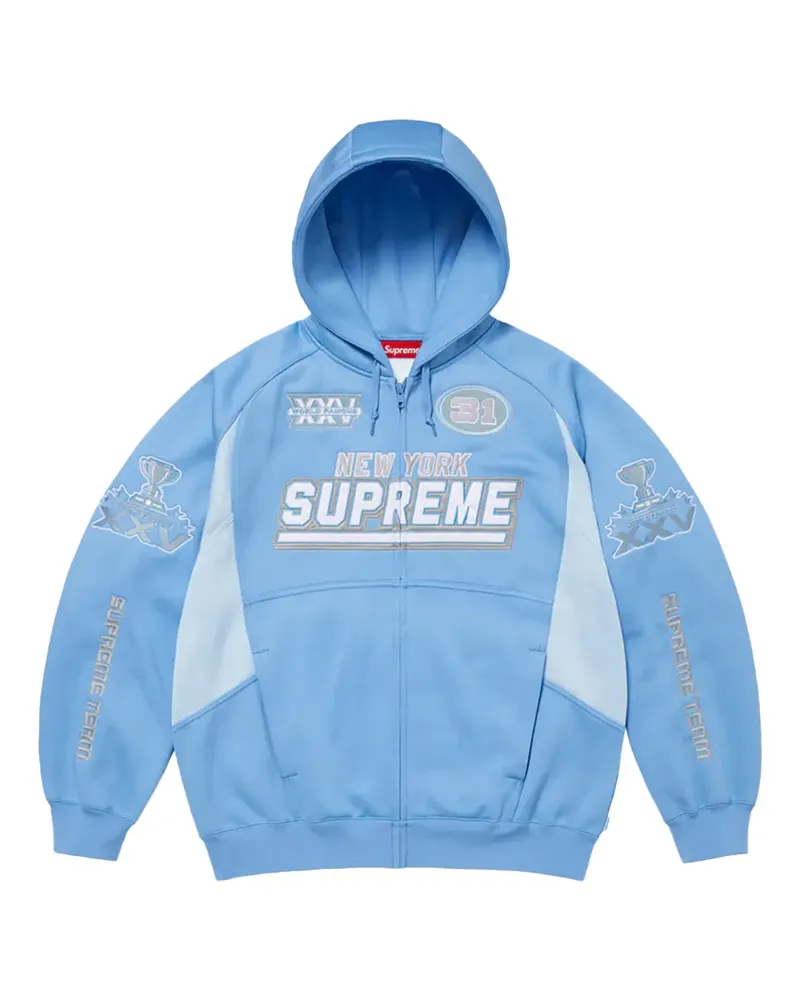 Supreme Being Football Hoodie mit Reißverschluss - Blau Blau