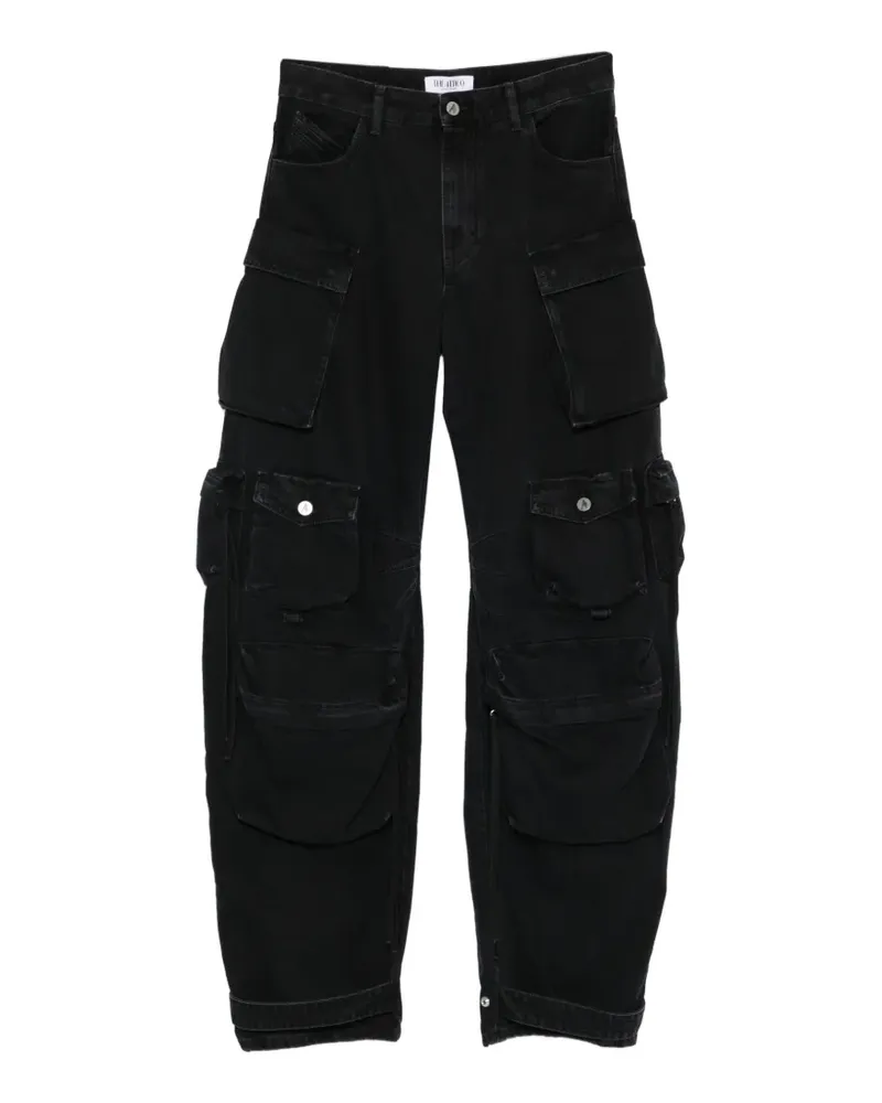 ATTICO ruffled jeans - Schwarz Schwarz