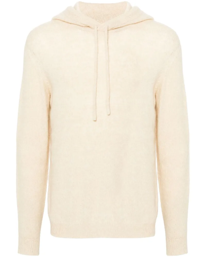 Roberto Collina Gestrickter Hoodie Nude