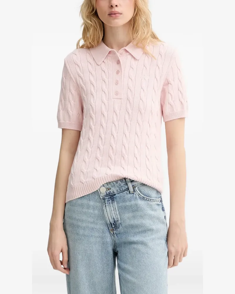Gestuz Kurzärmeliges GZthilla Poloshirt - Rosa Rosa