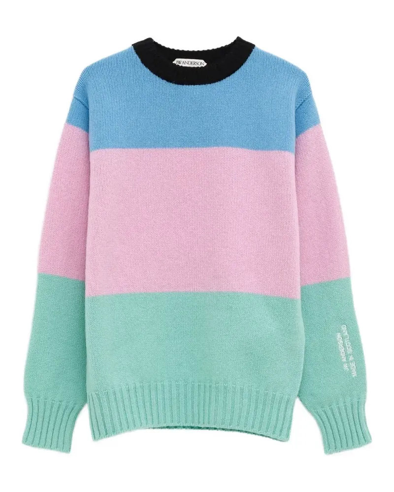 J.W.Anderson striped colour-block sweater - Rosa Rosa