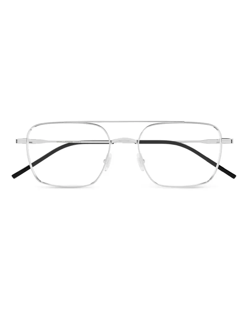 Saint Laurent Brille mit Doppelsteg - Silber Silber
