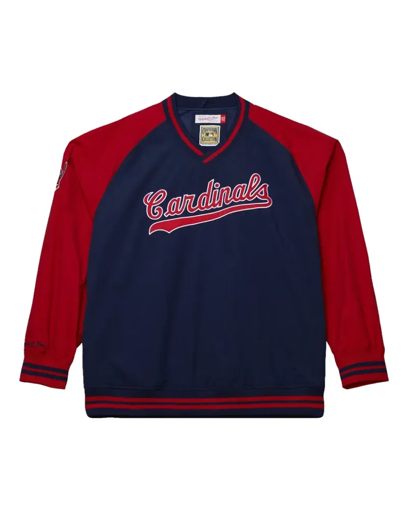 Mitchell & Ness Sweatshirt mit V-Ausschnitt - Blau Blau