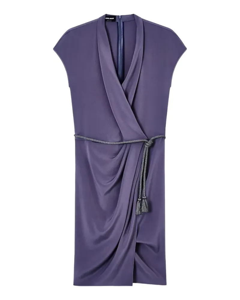 Giorgio Armani Gewickeltes Midikleid mit Gürtel - Violett Violett