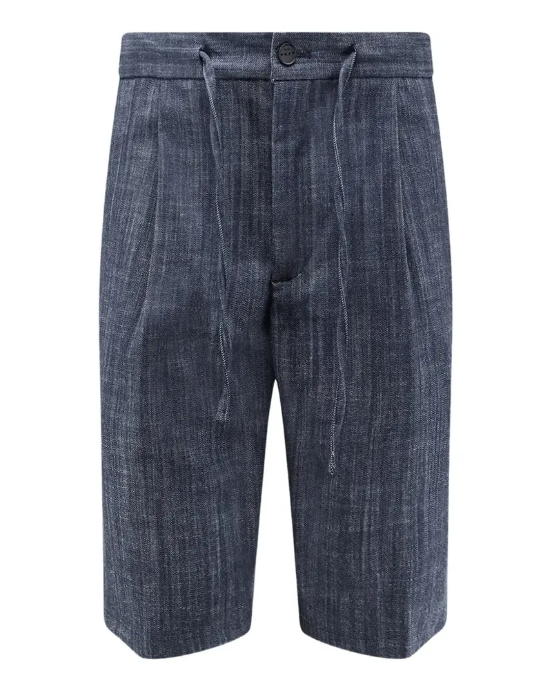 Hevò drawstring pleated shorts - Blau Blau