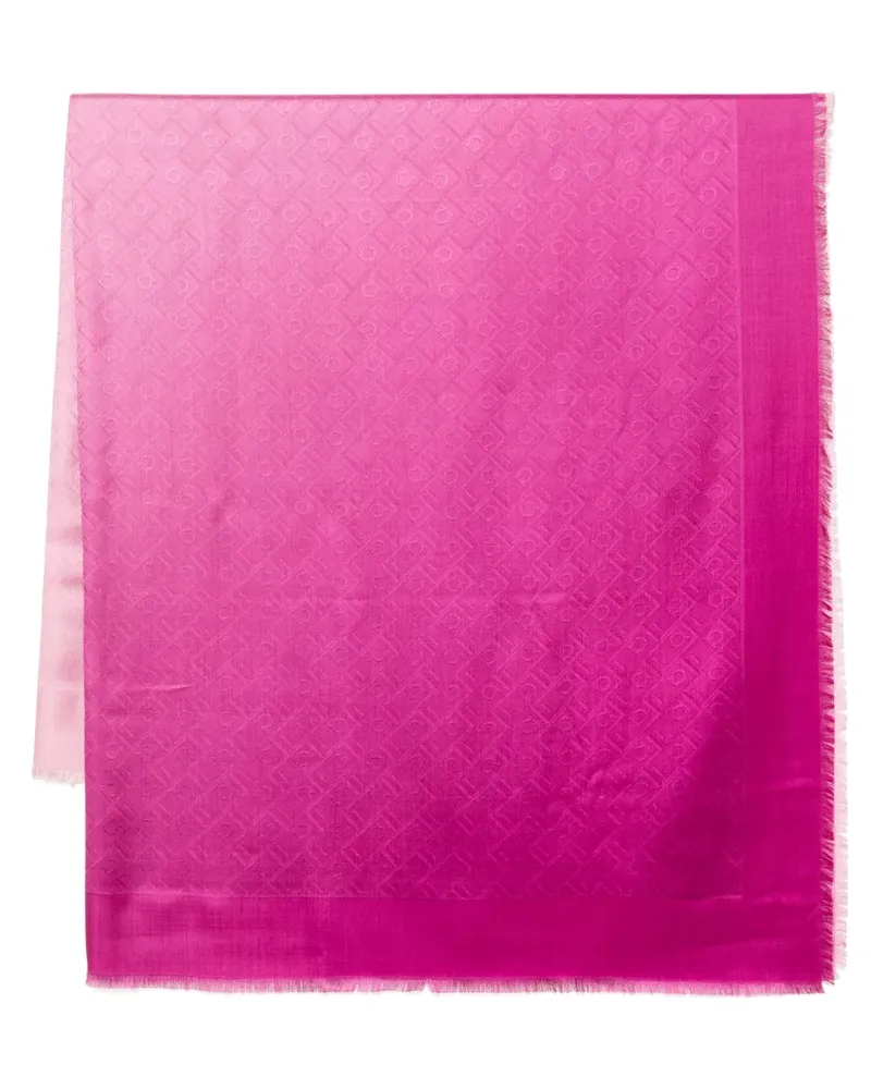 Ferragamo Schal aus Monogramm-Jacquard - Rosa Rosa