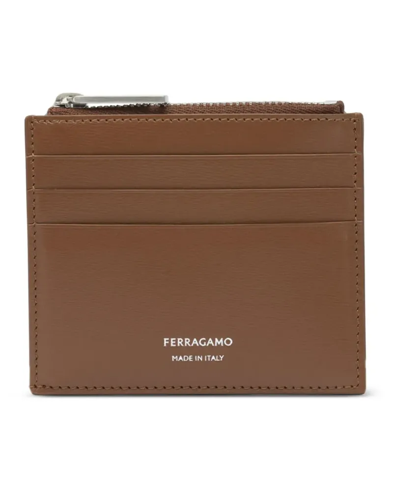 Ferragamo Kartenetui mit Reißverschluss - Braun Braun