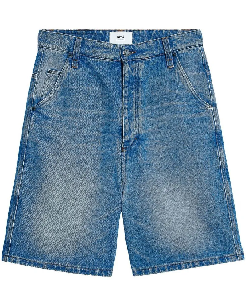 AMI Paris Alex Jeans-Shorts mit weitem Bein - Blau Blau