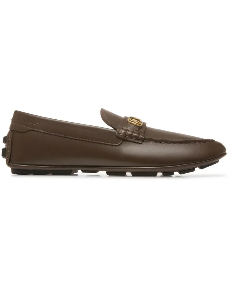 Bally Keeper Segelschuhe mit Logo-Schild - Braun Braun