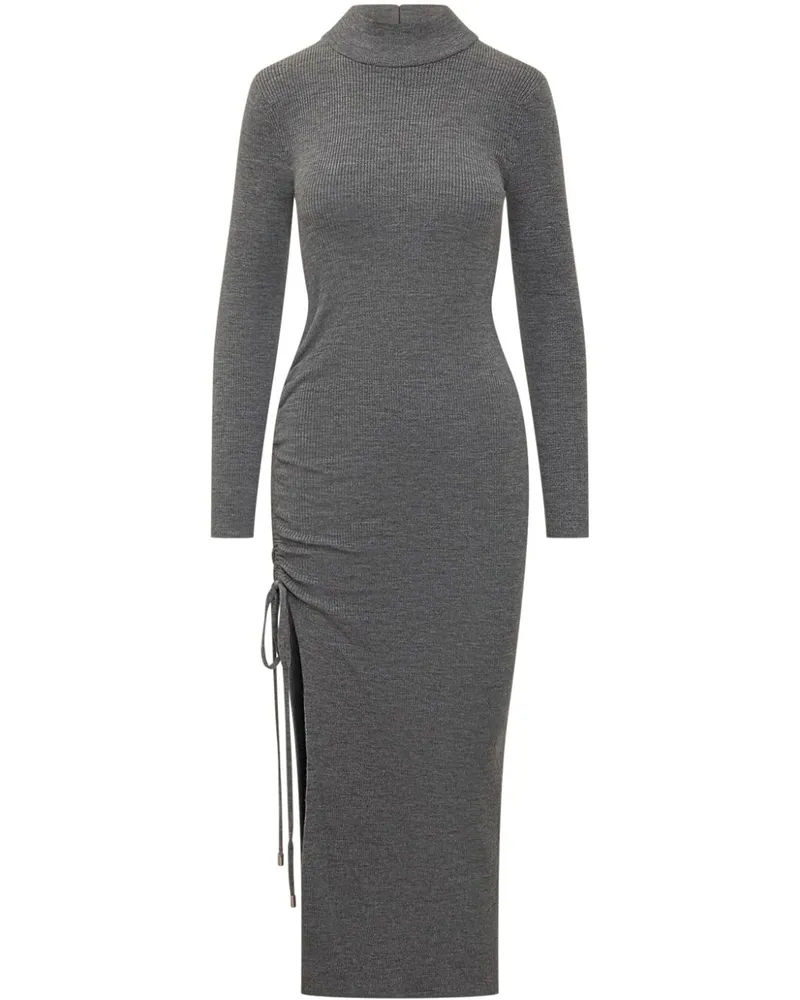 Michael Kors Midikleid mit Raffungen - Grau Grau