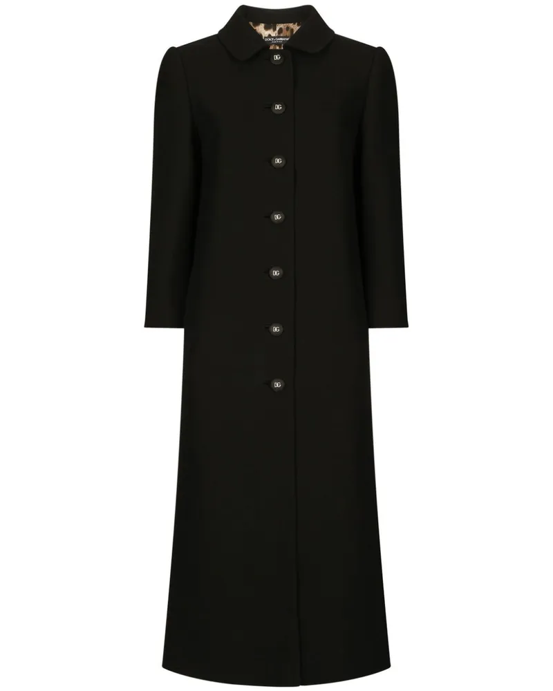 Dolce & Gabbana Einreihiger Mantel - Schwarz Schwarz