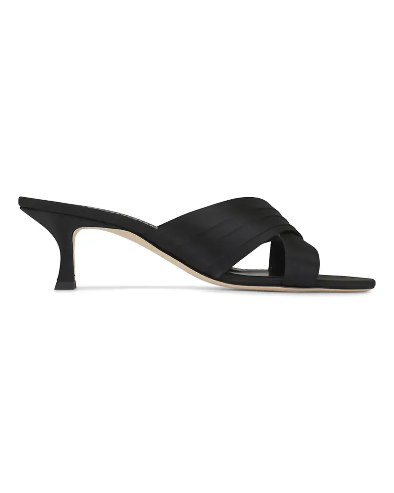 Manolo Blahnik crossover strap sandals - Schwarz Schwarz
